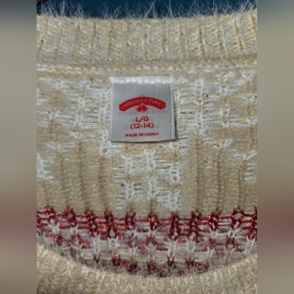 Holiday Time Christmas Sweater, Size L (12/14), very soft! - Picture 3 of 10